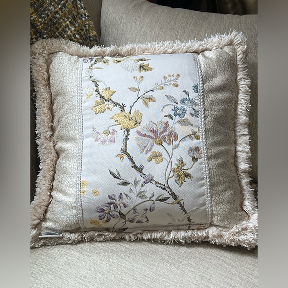 Waterford Cream and Gold Textured THROW Pillow 17”X17” - Picture 6 of 7